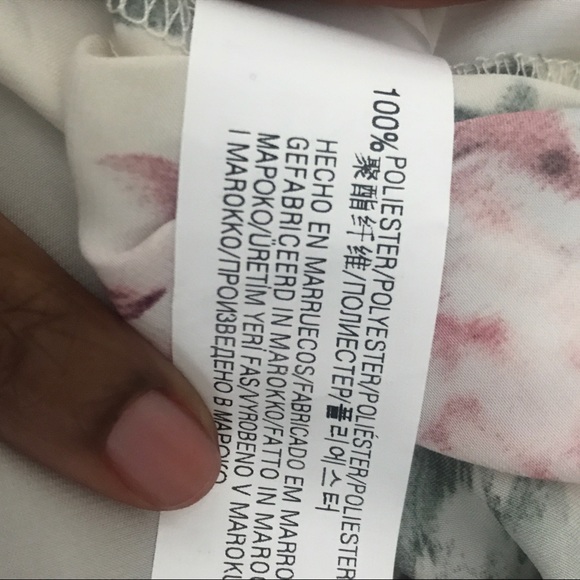 Zara Trafuluc Cream Pink Floral Maxi Dress 2-Piece - Picture 8 of 8